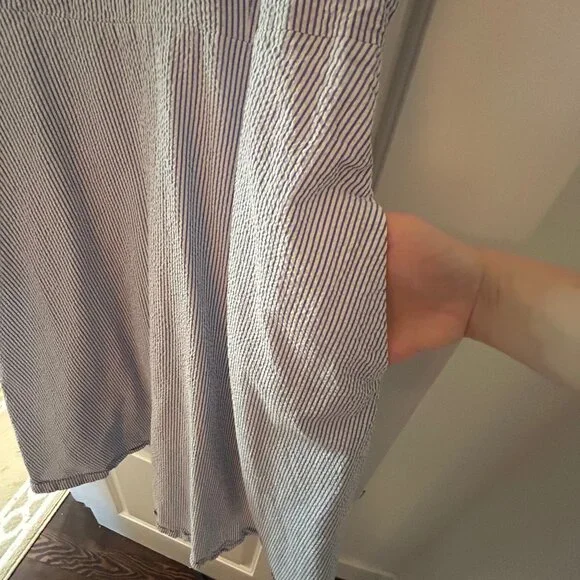 J. Crew Blue and White Striped Midi Dress - Picture 7 of 8